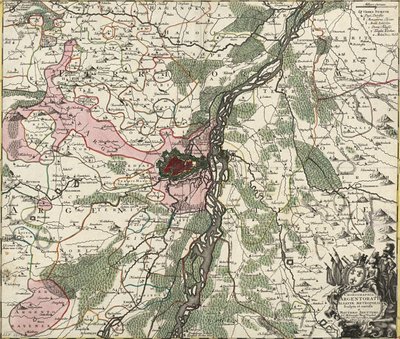 Deutsch: Karte von Straßburg, der Hauptstadt des Elsass
